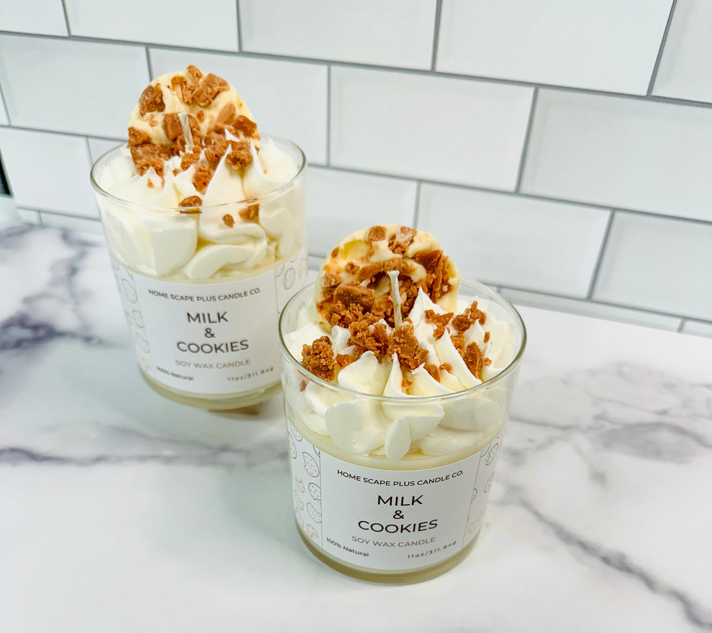 Milk and Cookies Soy Wax Candle by Home Scape Plus