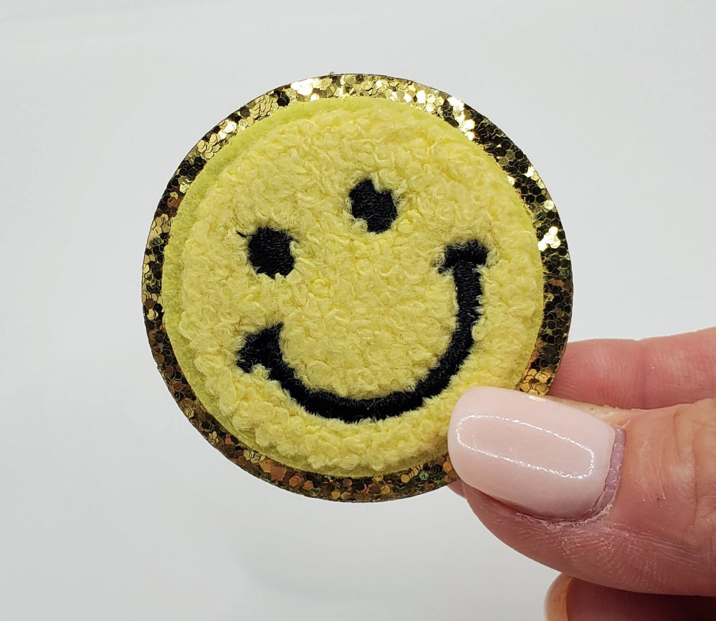 Smilie Face Chenille Patches