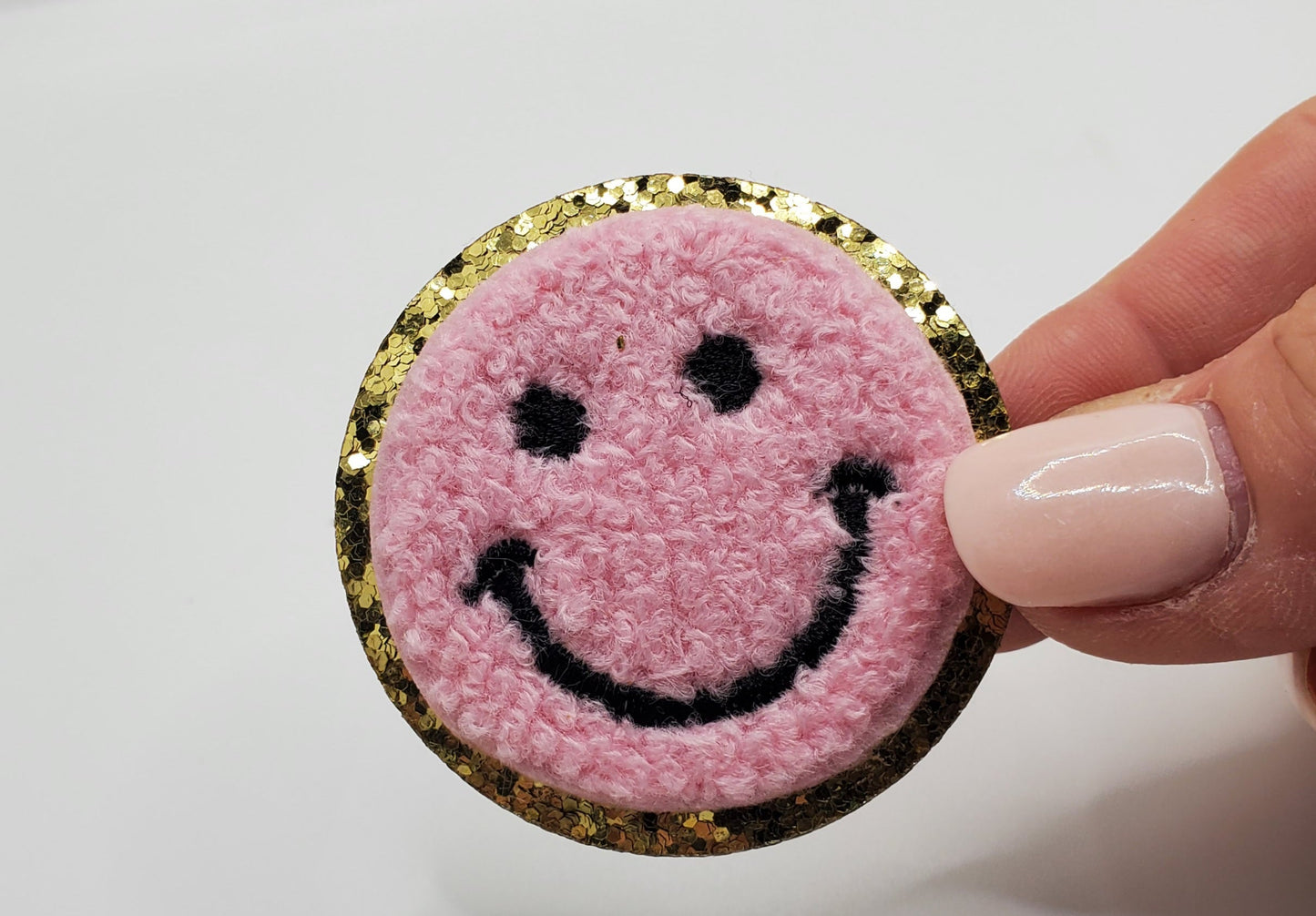 Smilie Face Chenille Patches