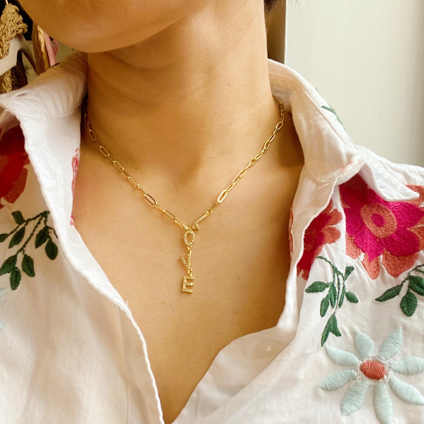 LOVE Dangle Necklace by Ellisonyoung.com