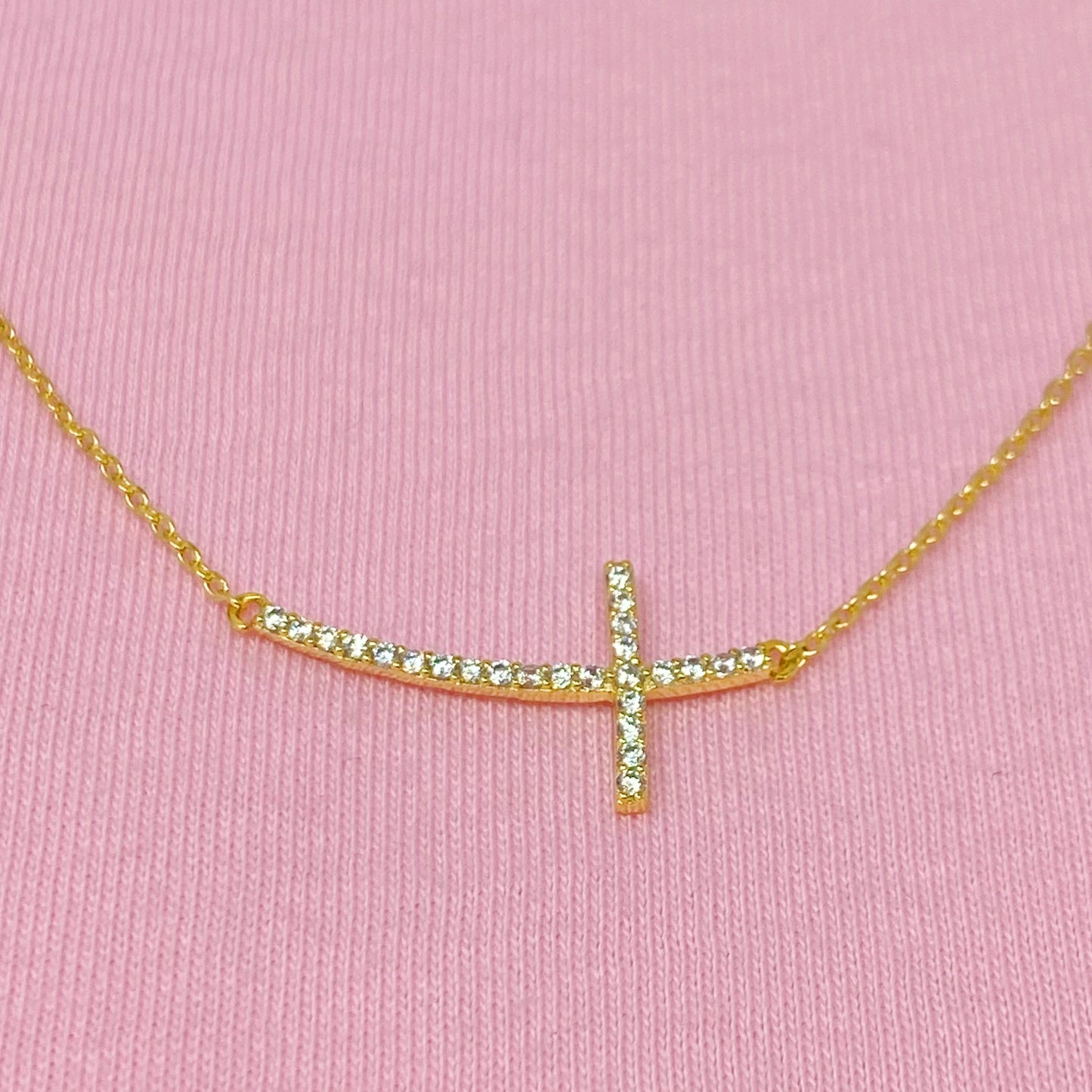 Shiny Side Cross Necklace by Ellisonyoung.com