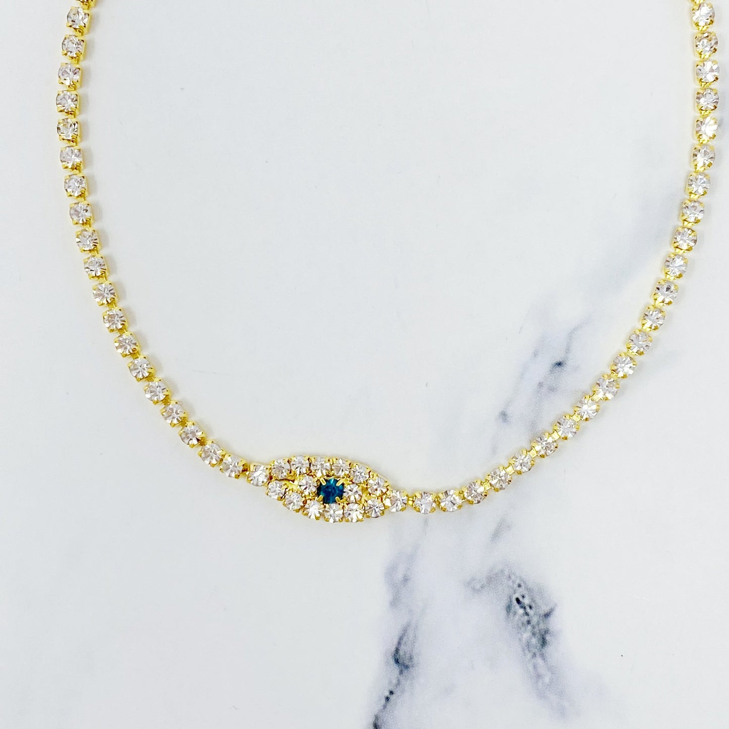 Sparkle Evil Eye Anklet by Ellisonyoung.com