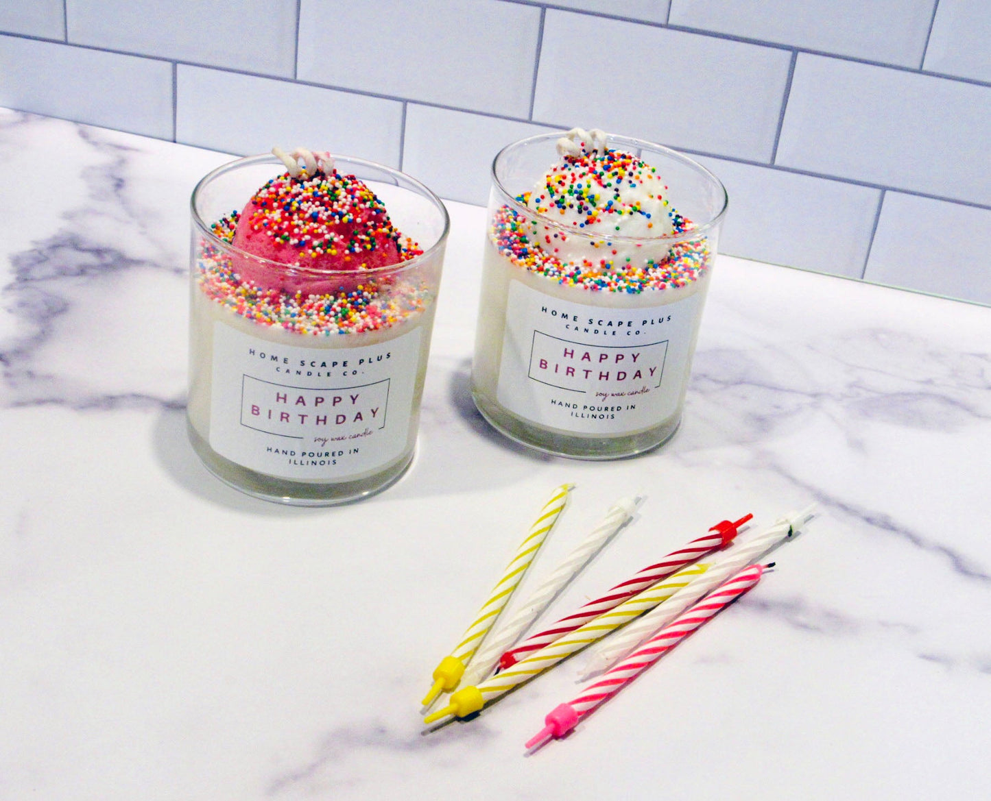 Happy Birthday Candle-Ice Cream Scoop by Home Scape Plus