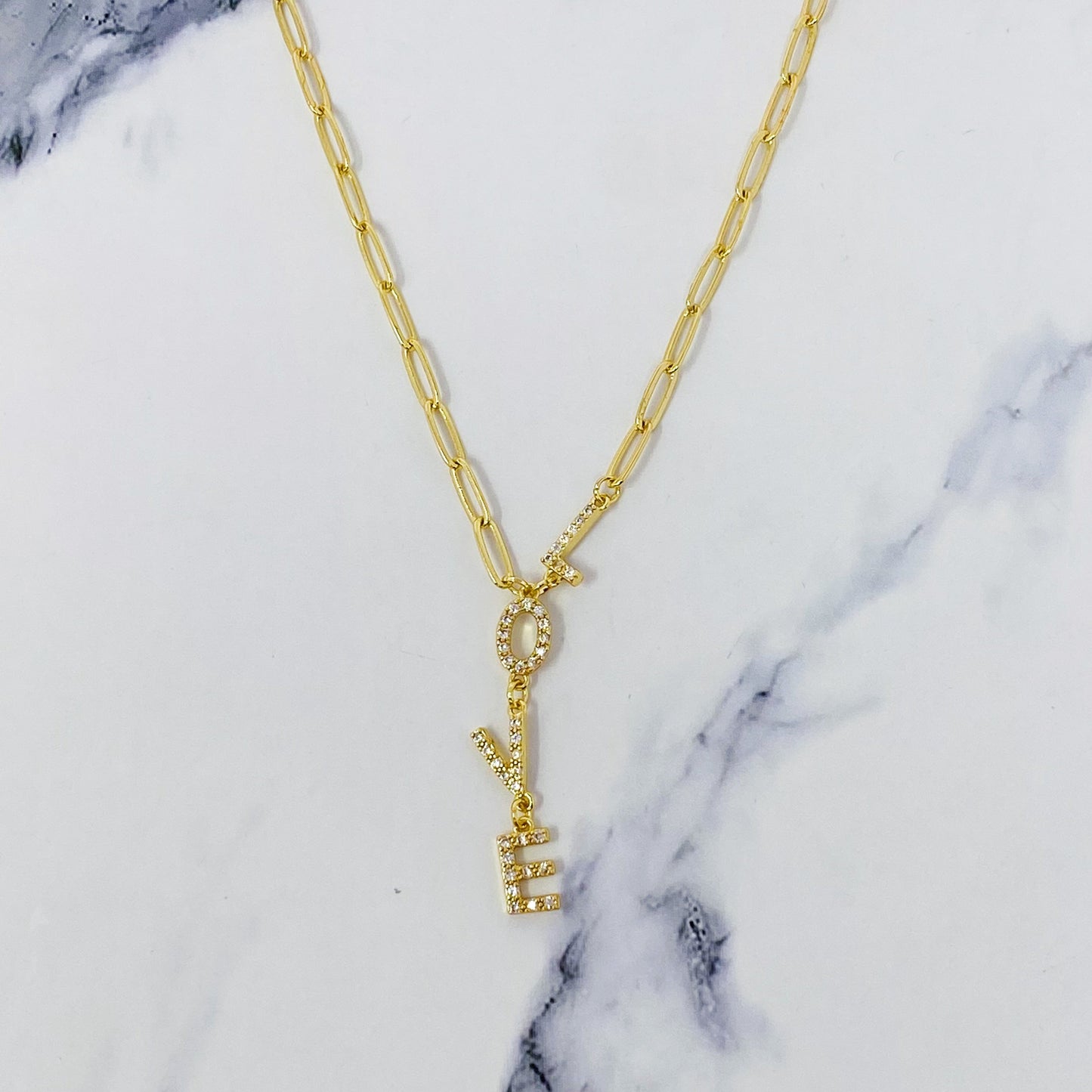 LOVE Dangle Necklace by Ellisonyoung.com