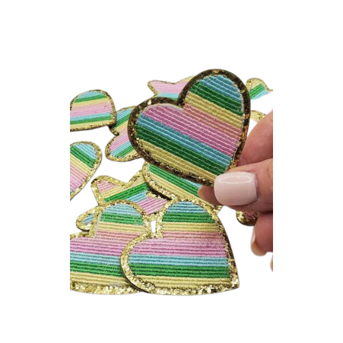 Rainbow Heart Patches