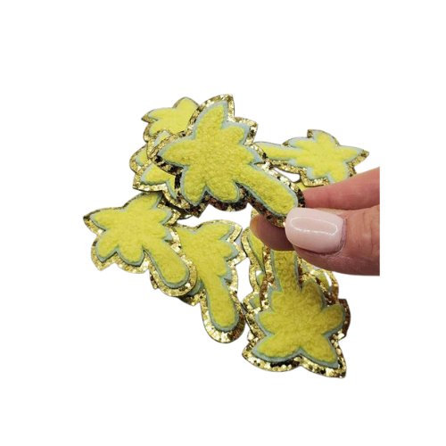 Golden Yellow Palm Tree Chenille Patch