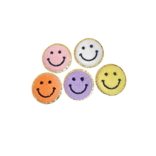 Smilie Face Chenille Patches